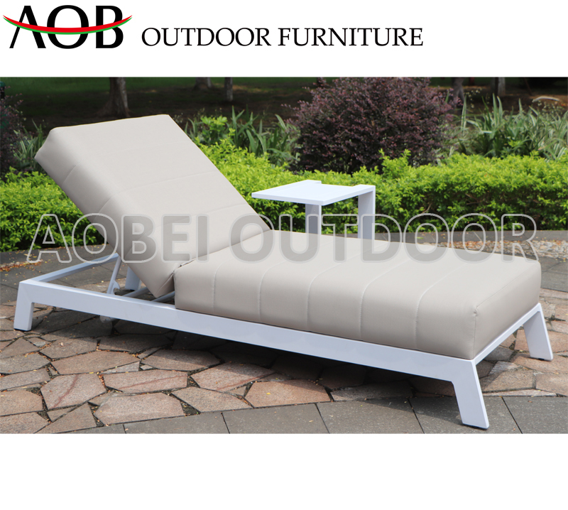 aobei outdoor garden resort patio fabric textilene sunbed sun lounger