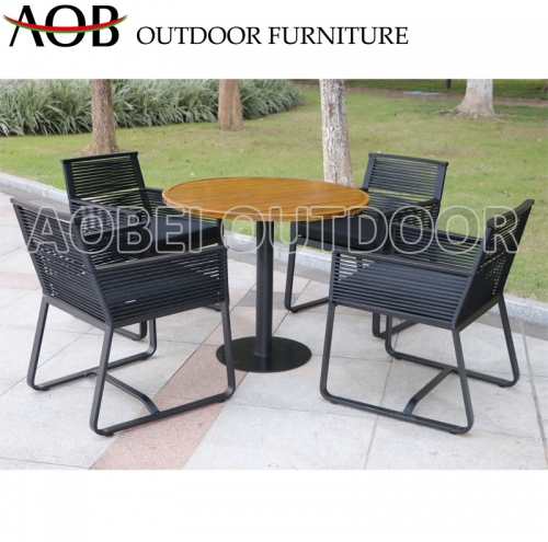 AOB aobei outdoor customized 4 seater dining furniture set with round table