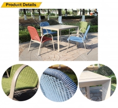 AOB AOBEI modern outdoor garden patio hotel colorful rope weaving dining chair furniture