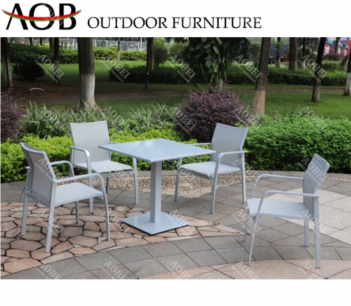 aob aobei outdoor garden hotel restaurant 4 seater aluminum dining furniture set