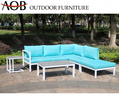 aobei aob outdoor garden hotel home corner sofa lounge furniture set with plasticwood