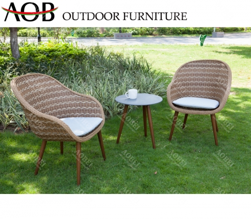 aobei outdoor garden patio 3 pcs rattan wicker furniture set