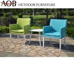 aobei outdoor garden patio terrace balcony table and fabric chair set