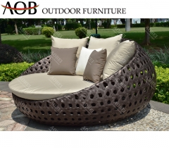 aobei aob customized outdoor hotel rattan wicker sunbed daybed