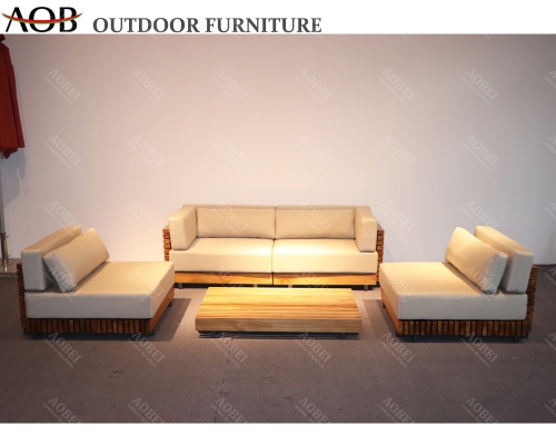 aobei aob outdoor luxury teak sectional sofa set