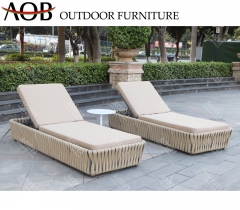 aobei aob outdoor swimming pool hotel beach rope woven sunbed sun lounger chaise lounge
